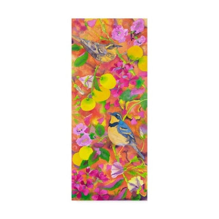 Carissa Luminess 'Varied Thrushes Head South' Canvas Art,14x32